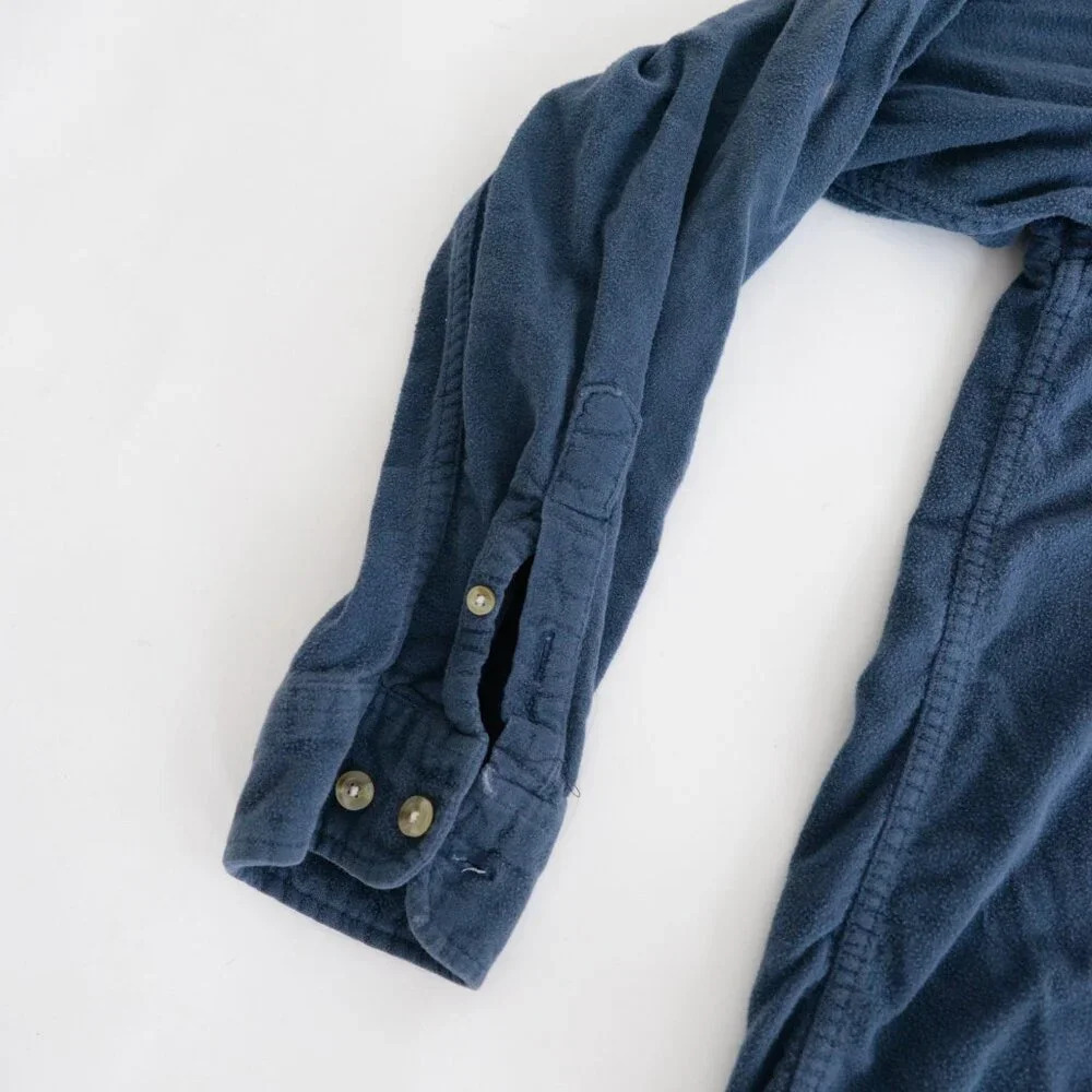 VTG River Trader Fleece Outdoor Button Down Heavyweight 100 Percent Cotton Shirt - Picture 8 of 11